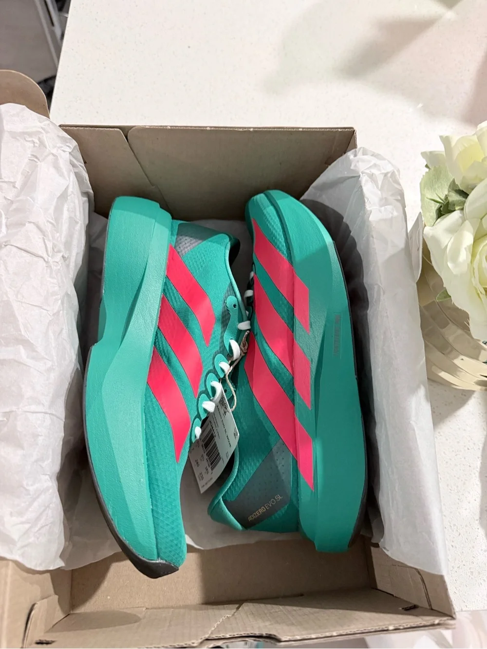 Adidas Adizero Evo SL WOVE Lightweight Running Sneakers SIZE 7women